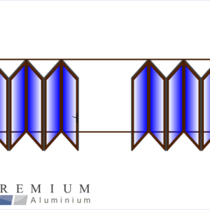 Aluminium Sliding Folding Stacking Door 10 Panel Bronze Vistafold
