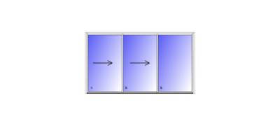 Aluminium Patio Sliding Door 700 Series 3 Panel