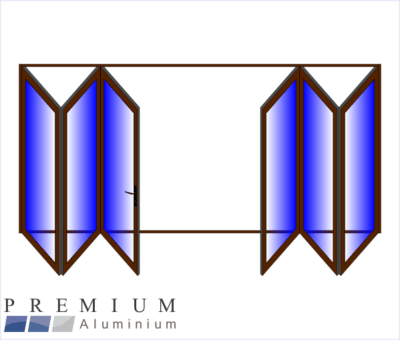 Aluminium Sliding Folding Door 6 Panel Vistafold