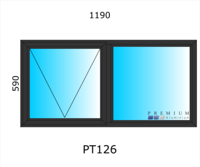 Aluminium Top Hung Window PT126 - Image 2