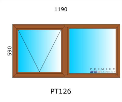Aluminium Top Hung Window PT126