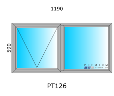 Aluminium Top Hung Window PT126 - Image 4