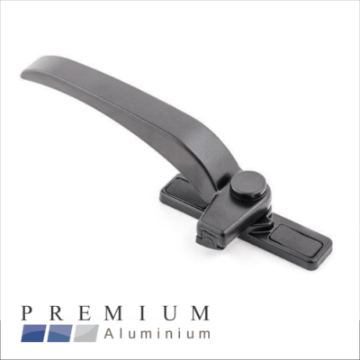 Aluminium Window Handle Euroline Black - Image 2