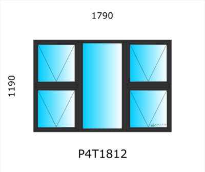 Aluminium Top Hung Window P4T1812 - Image 5