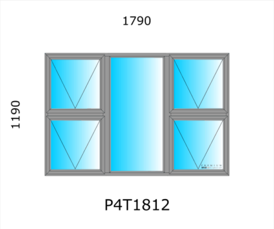 Aluminium Top Hung Window P4T1812 - Image 3