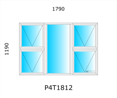Aluminium Top Hung Window P4T1812 - Image 2