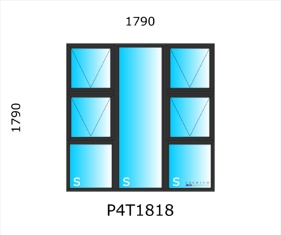 Aluminium Top Hung Window P4T1818 - Image 2