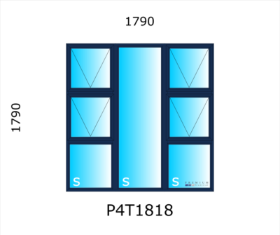 Aluminium Top Hung Window P4T1818 - Image 3