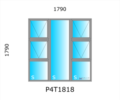 Aluminium Top Hung Window P4T1818 - Image 4