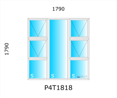 Aluminium Top Hung Window P4T1818 - Image 5