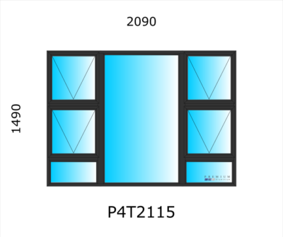 Aluminium Top Hung Window P4T2115 - Image 2