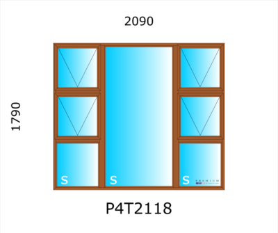 Aluminium Top Hung Window P4T2118
