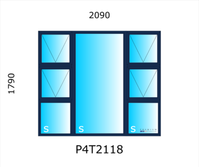 Aluminium Top Hung Window P4T2118 - Image 3