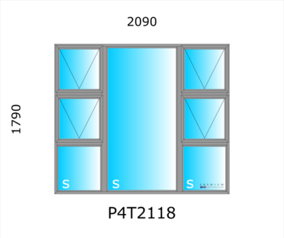 Aluminium Top Hung Window P4T2118 - Image 4