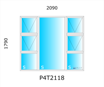 Aluminium Top Hung Window P4T2118 - Image 5