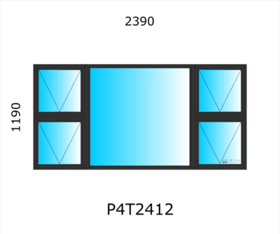 Aluminium Top Hung Window P4T2412 - Image 2