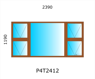 Aluminium Top Hung Window P4T2412