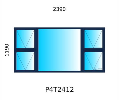 Aluminium Top Hung Window P4T2412 - Image 3