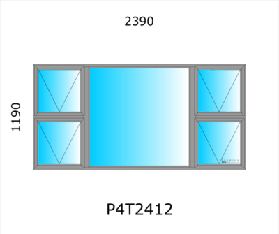 Aluminium Top Hung Window P4T2412 - Image 4
