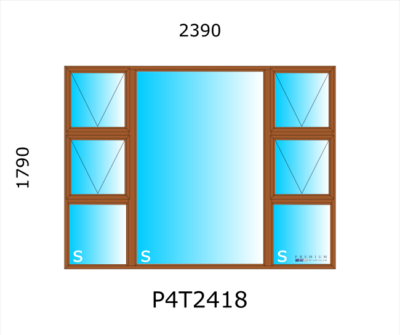Aluminium Top Hung Window P4T2418