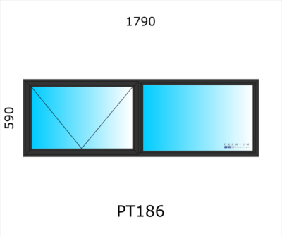Aluminium Top Hung Window PT186 - Image 2