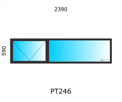Aluminium Top Hung Window PT246 - Image 2