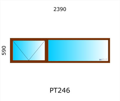 Aluminium Top Hung Window PT246