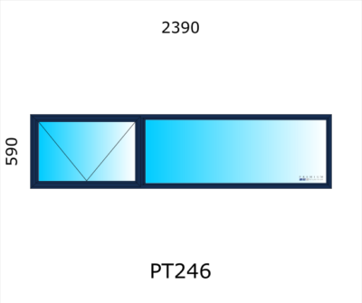 Aluminium Top Hung Window PT246 - Image 3