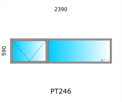 Aluminium Top Hung Window PT246 - Image 4