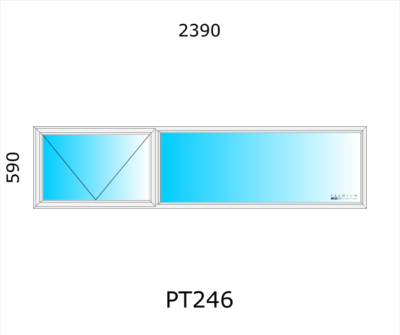 Aluminium Top Hung Window PT246 - Image 5