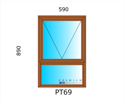 Aluminium Top Hung Window PT69