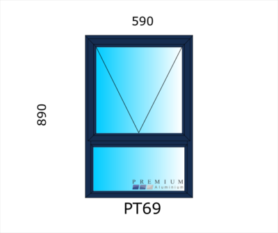 Aluminium Top Hung Window PT69 - Image 3