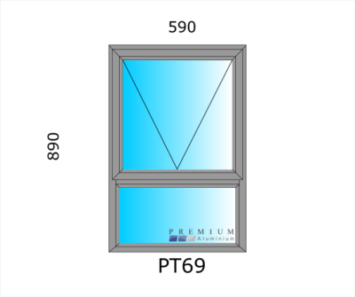 Aluminium Top Hung Window PT69 - Image 4