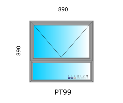 Aluminium Top Hung Window PT99 - Image 4