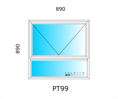 Aluminium Top Hung Window PT99 - Image 5