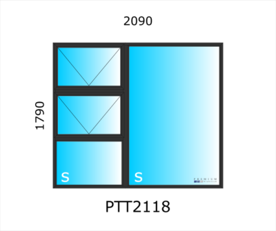 Aluminium Top Hung Window PTT2118 - Image 2