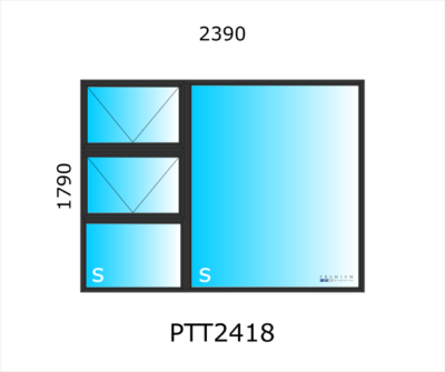 Aluminium Top Hung Window PTT2418 - Image 2