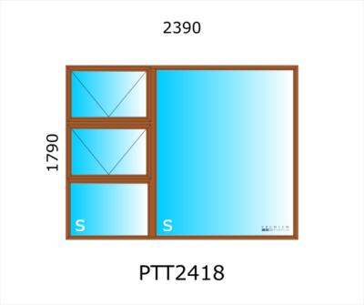 Aluminium Top Hung Window PTT2418