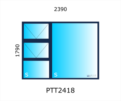 Aluminium Top Hung Window PTT2418 - Image 3