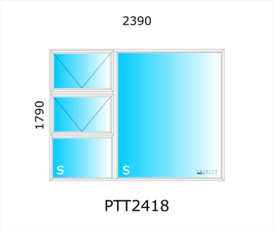 Aluminium Top Hung Window PTT2418 - Image 5