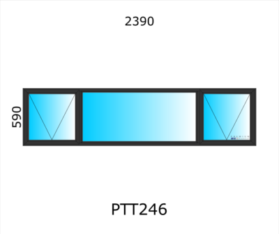 Aluminium Top Hung Window PTT246 - Image 5