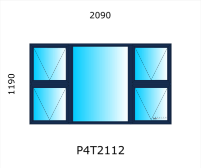 Aluminium Top Hung Window P4T2112 - Image 3