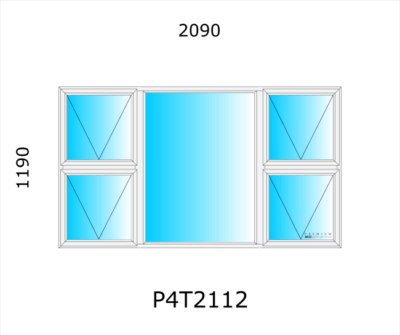 Aluminium Top Hung Window P4T2112 - Image 5