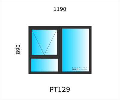 Aluminium Top Hung Window PT129 - Image 2