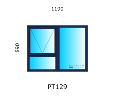 Aluminium Top Hung Window PT129 - Image 3