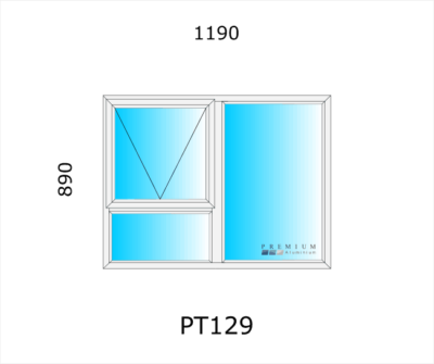 Aluminium Top Hung Window PT129 - Image 5
