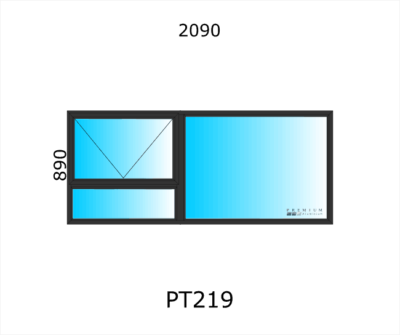 Aluminium Top Hung Window PT219 - Image 2