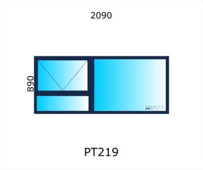 Aluminium Top Hung Window PT219 - Image 3