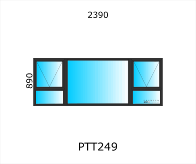 Aluminium Top Hung Window PTT249 - Image 2