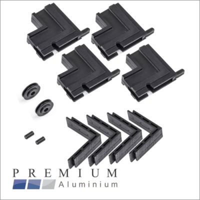 Kit for aluminium patio door flyscreens ISR-PDFK2